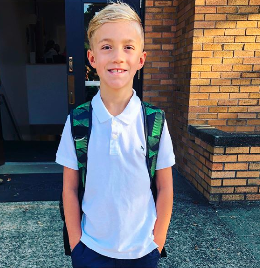 Netflix's Trinkets star, October's adorable son.